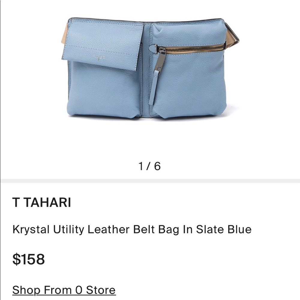 Tahari Krystal Utility leather belt bag